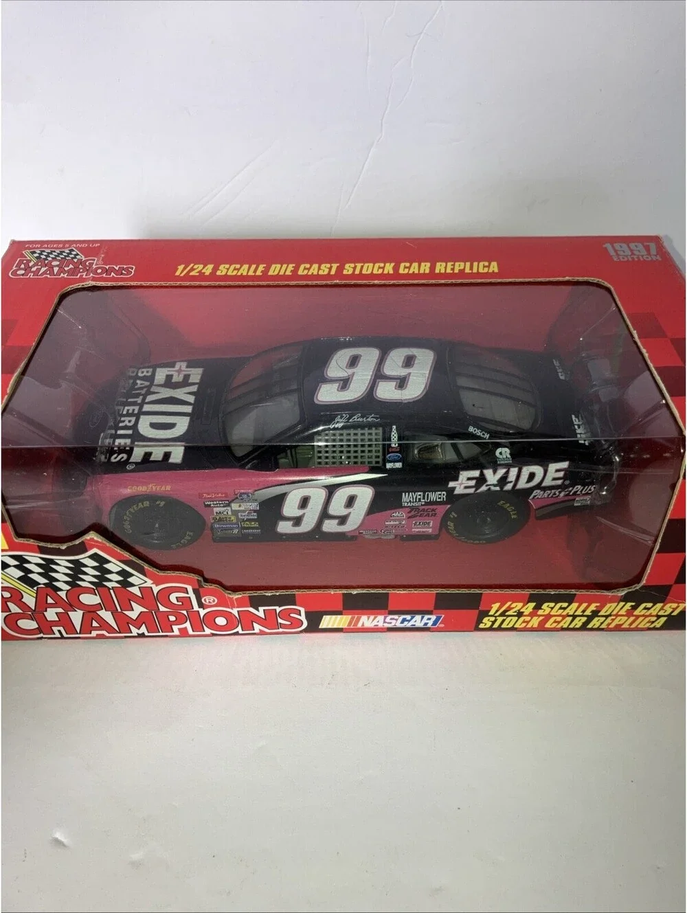 VTG 1997 Racing Champions Jeff Burton #99 Exide Ford Taurus 1:24 NASCAR Diecast